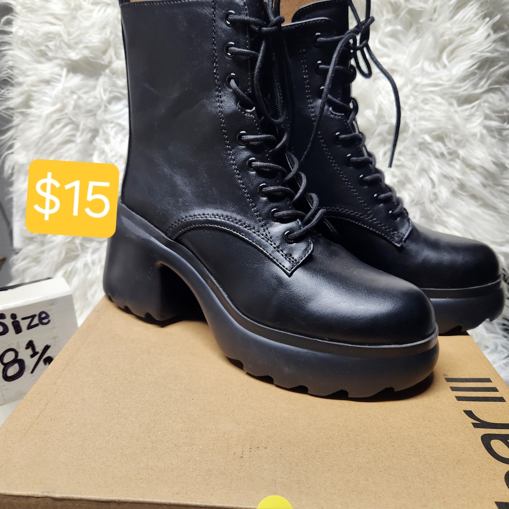 Bar III Black Lace-Up Women's Boots